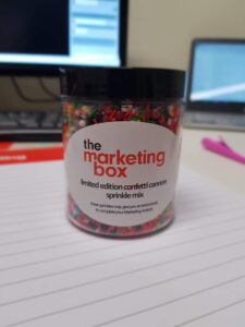The Marketing Box - creative use of logo colors
